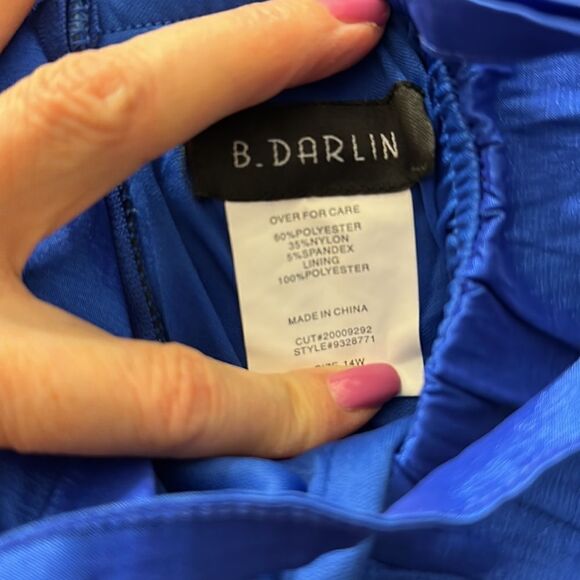 Women’s Spaghetti Strap Hi Low Dress by B Darlin Prom, Graduation, Wedding - Picture 3 of 4